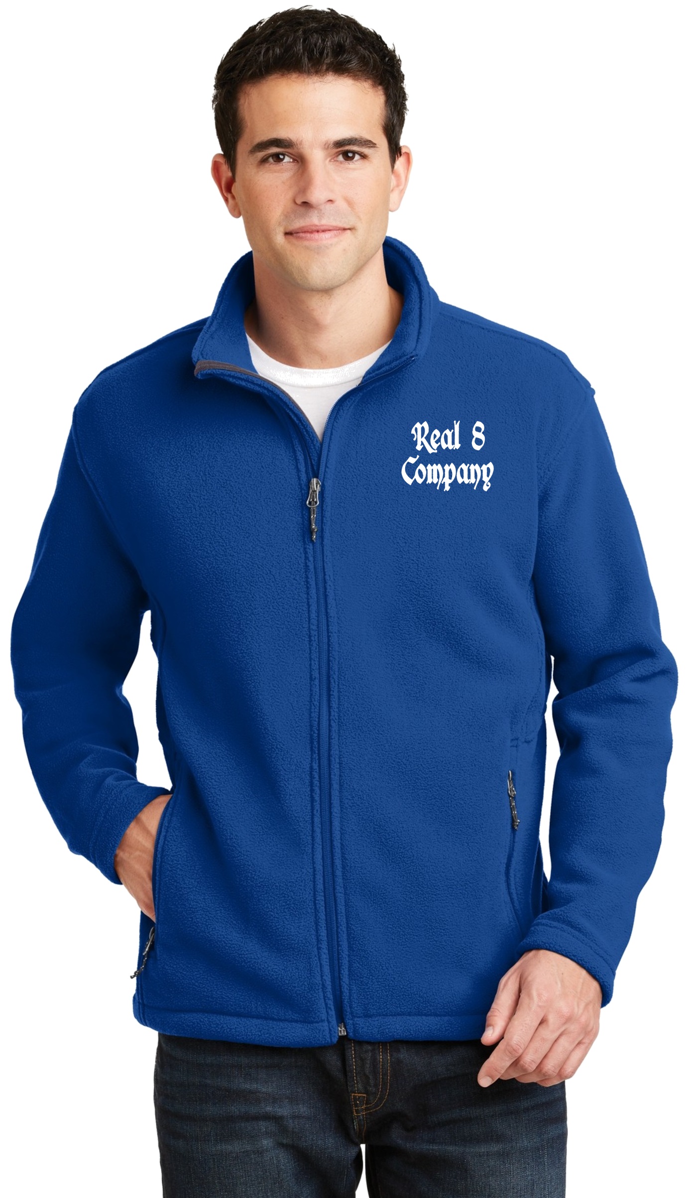 Real 8 Embroidered Fleece Jacket