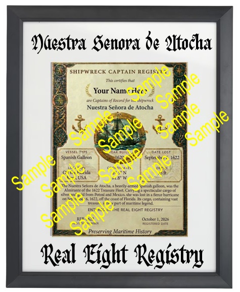 Framed Captain Certificate